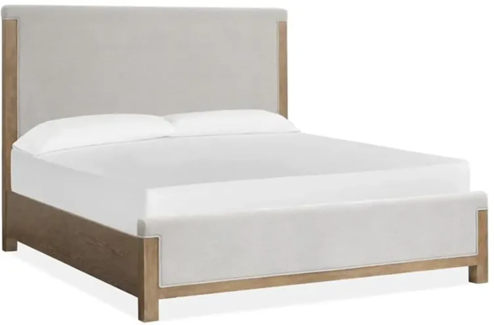 Aspen Valley Upholstered Panel Bed in Sierra Brown, Queen