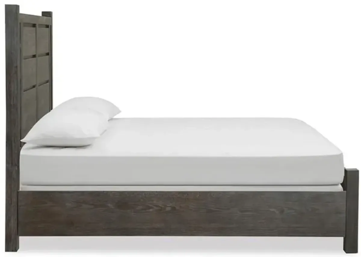 Aspen Valley Panel Bed in Black, queen