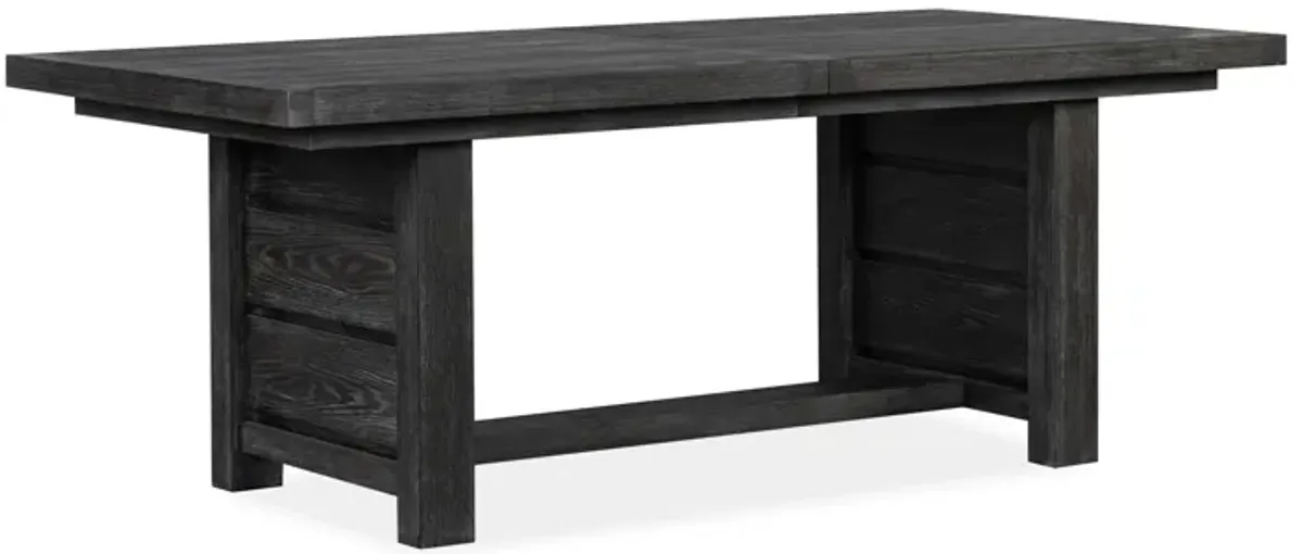 Aspen Valley Trestle Dining Table & 6 Chairs in Ravenwood Black