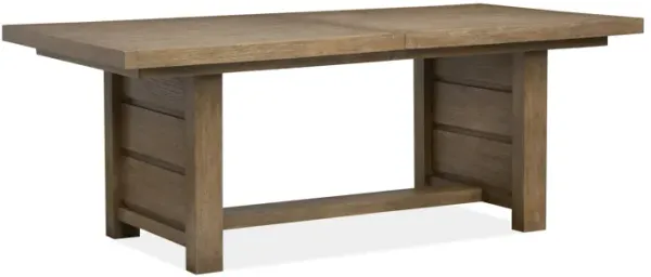 Aspen Valley Trestle Dining Table & 6 Chairs in Sierra Brown