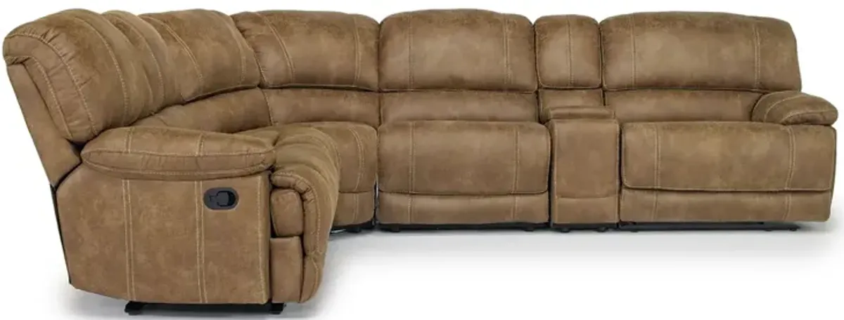 Dusty 6 Piece Reclining Sectional in Bonanza Silt