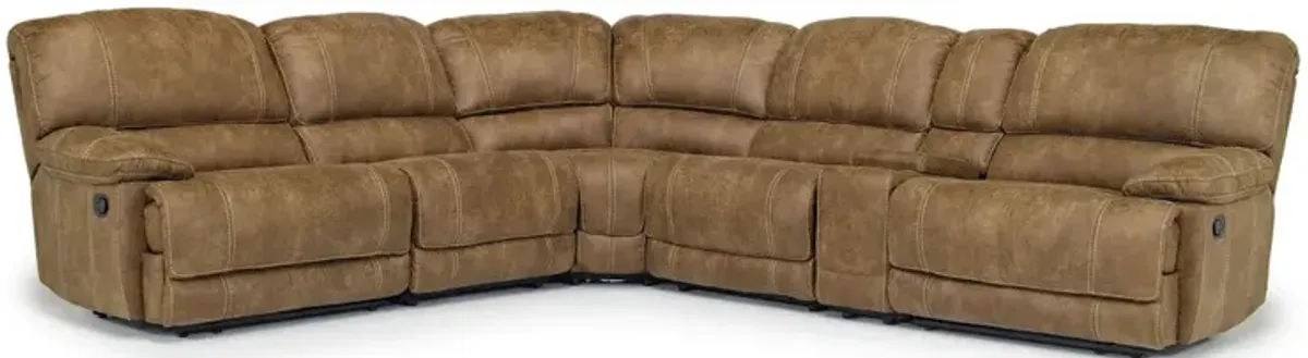 Dusty 6 Piece Reclining Sectional in Bonanza Silt