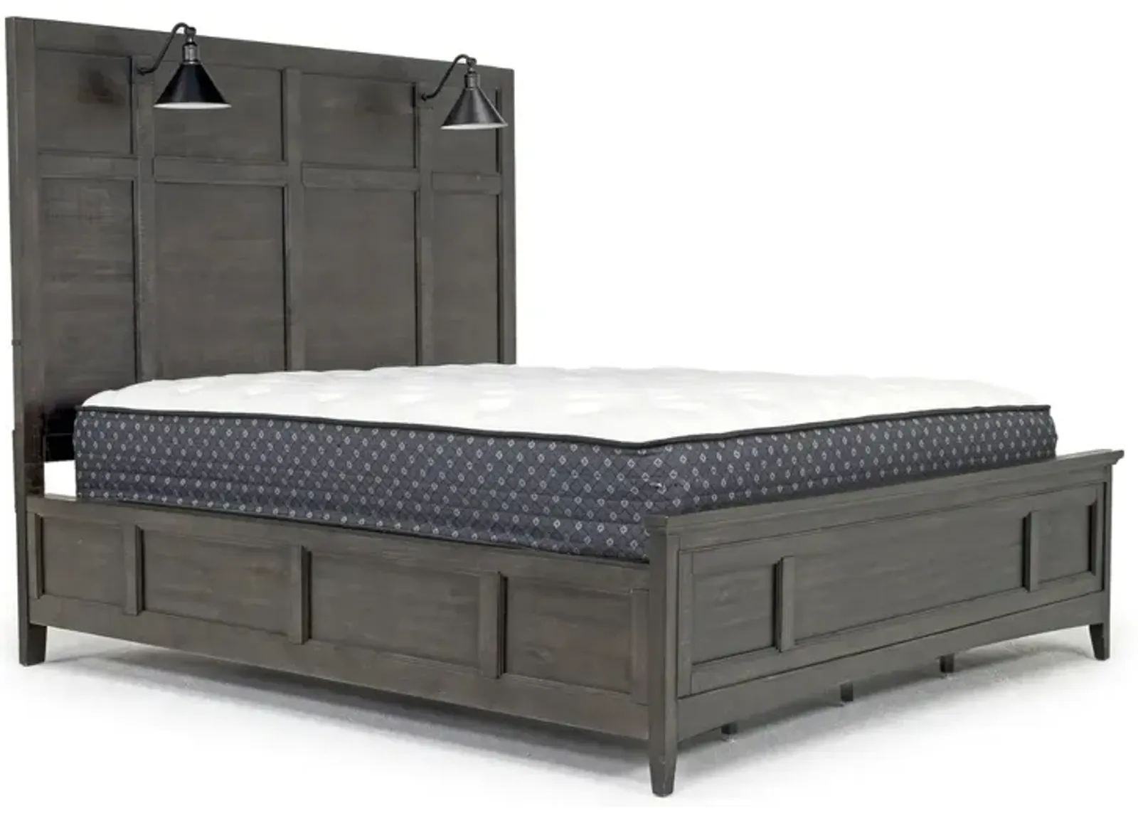 Bay Creek Panel Bed w/ Lights in Graphite, Queen