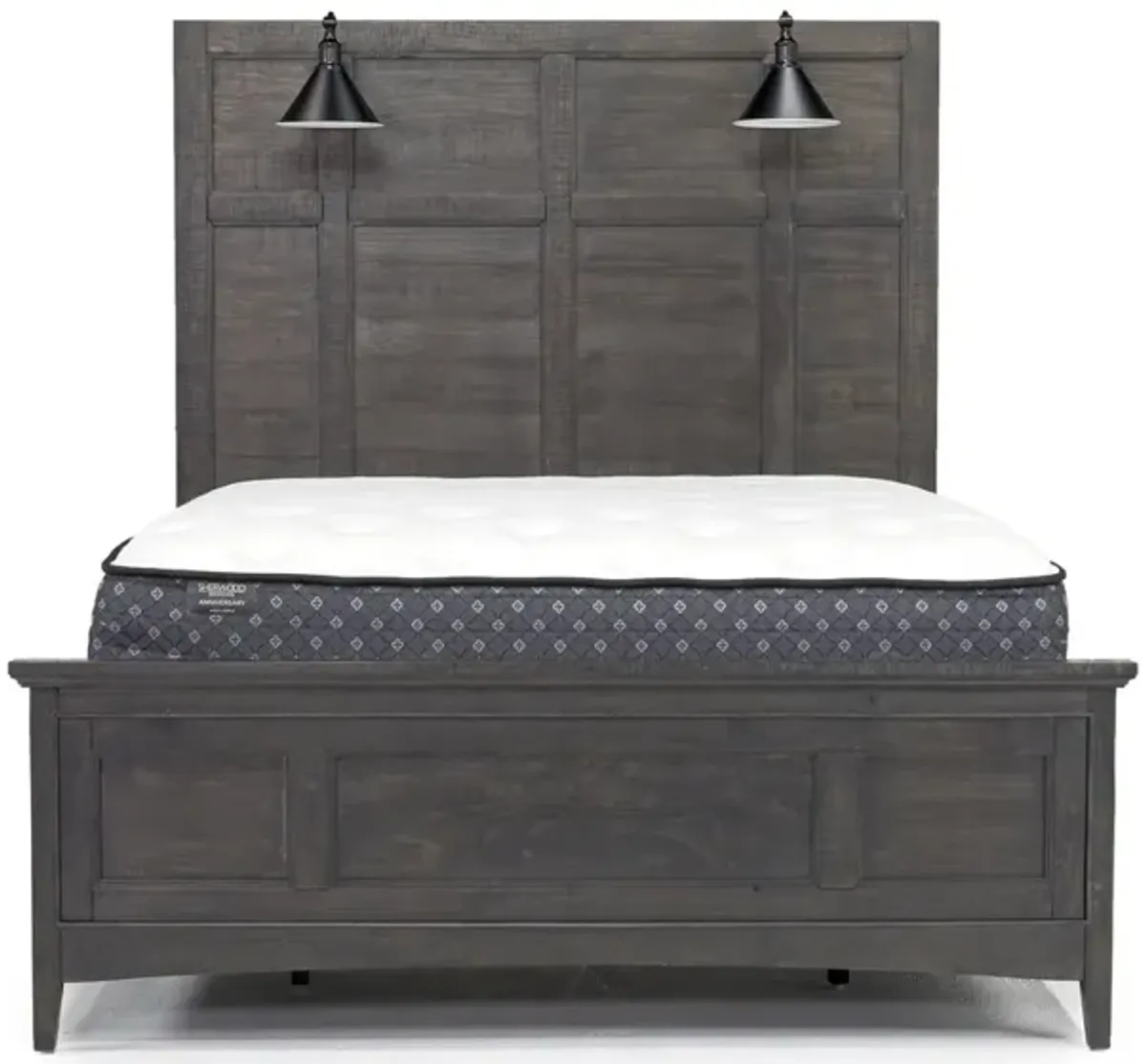 Bay Creek Panel Bed w/ Lights in Graphite, Queen