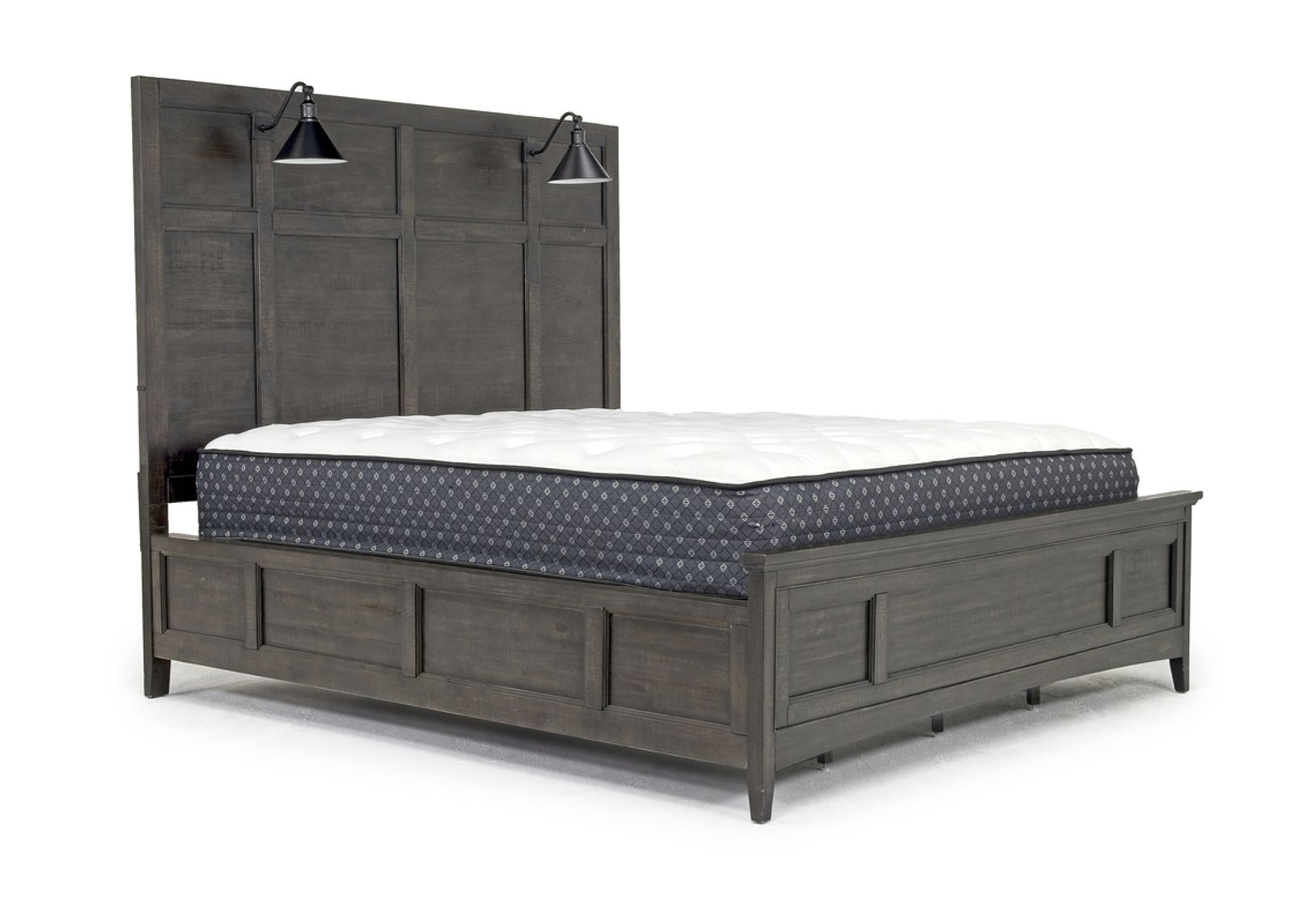 Bay Creek Panel Bed w/ Lights in Graphite, CA King