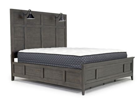 Bay Creek Panel Bed w/ Lights in Graphite, CA King