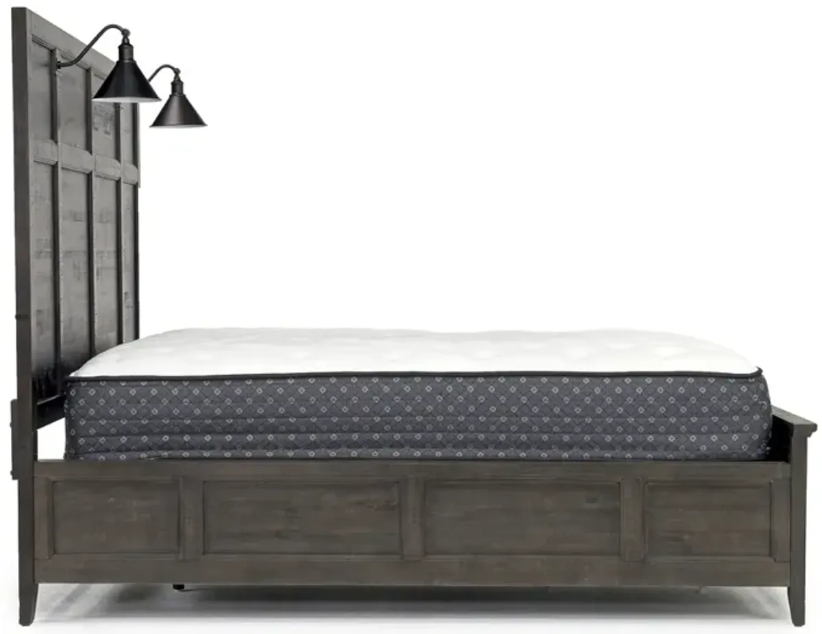 Bay Creek Panel Bed w/ Lights in Graphite, Eastern King