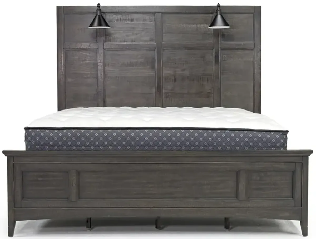 Bay Creek Panel Bed w/ Lights in Graphite, Eastern King