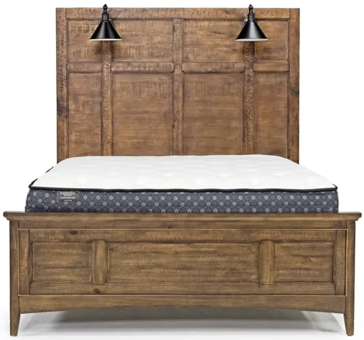 Bay Creek Panel Bed w/ Lights in Toasted Nutmeg, Queen