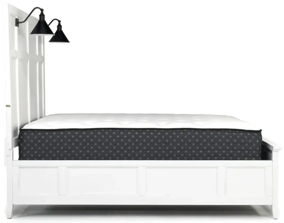 Bay Creek Panel Bed w/ Lights in Chalk White, Queen