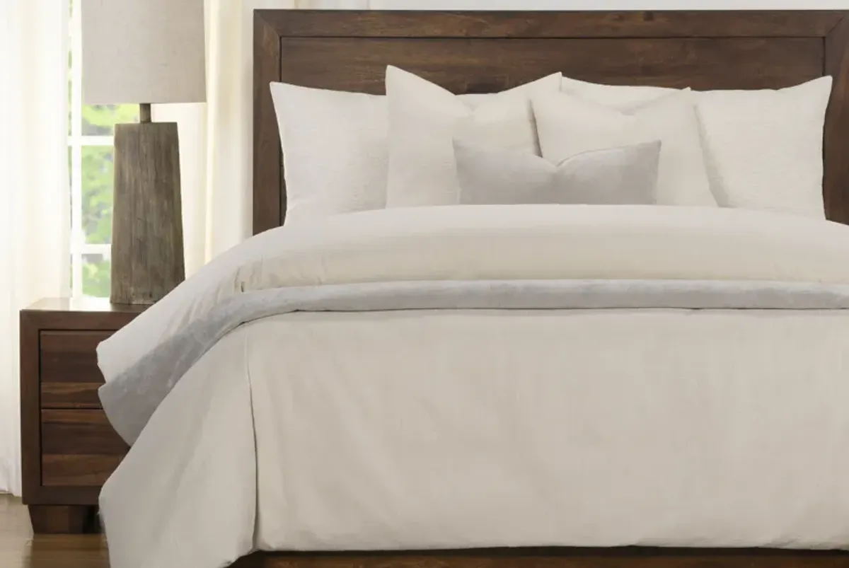 Roma Duvet Set in Sand / Porcelain / Sand / Gray, Queen