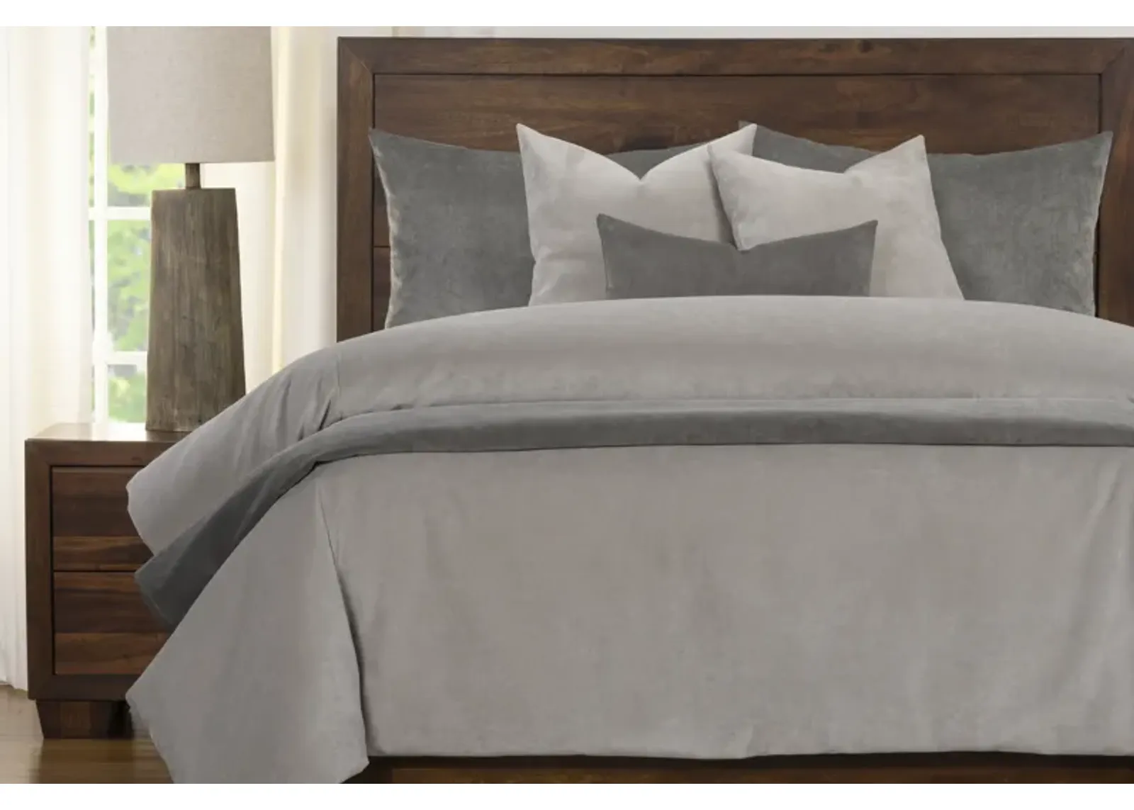 Padma Duvet Set in Gray / Smoke / Gray / Smoke, Eastern King