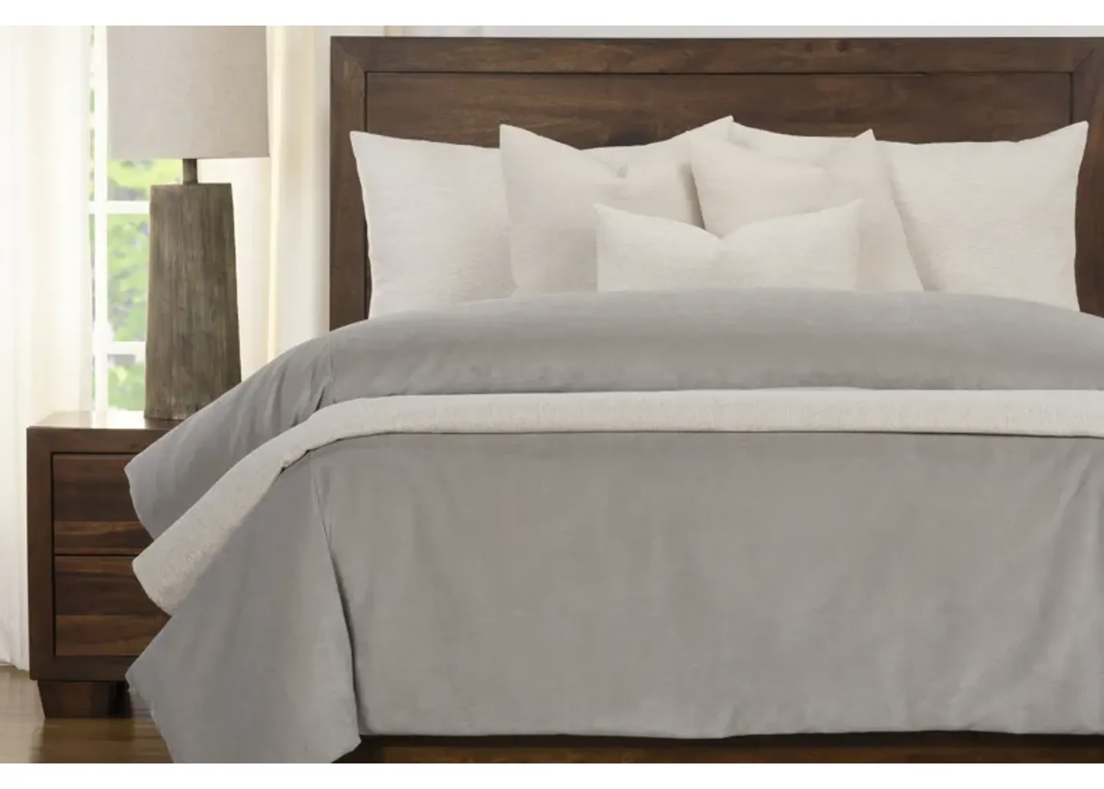 Padma Duvet Set in Gray / Porcelain / Sand / Porcelain, Queen