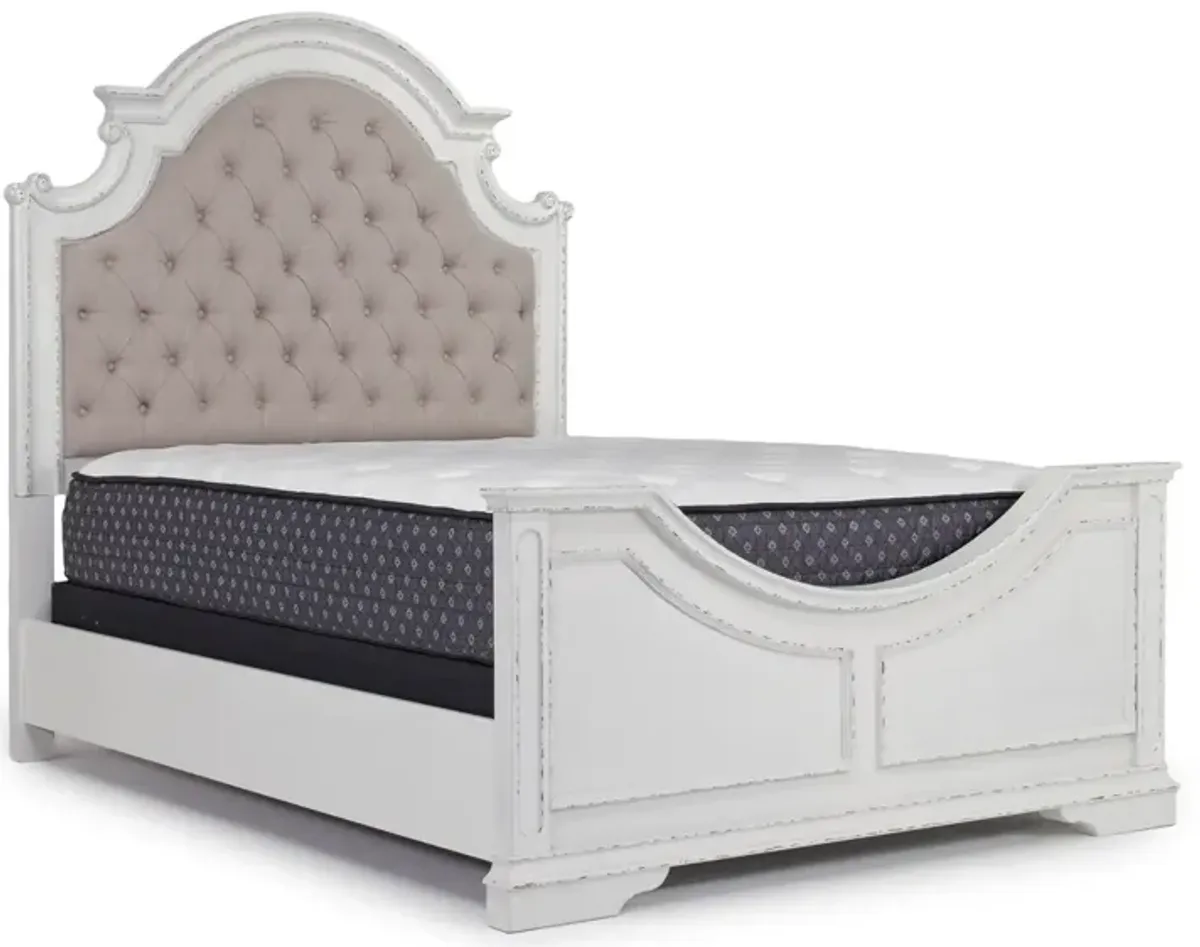 Bellevue Panel Bed in Antique White, Queen