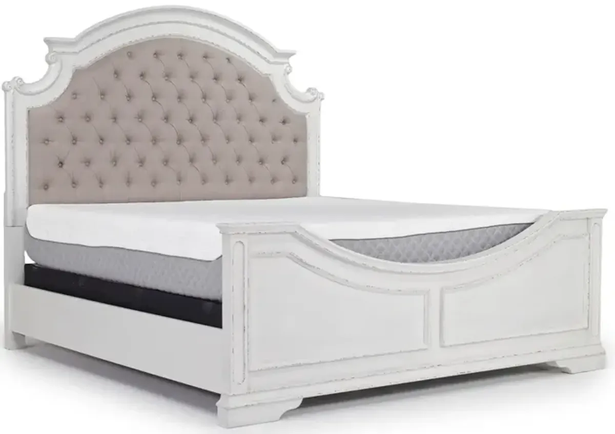 Bellevue Panel Bed in Antique White, Eastern King