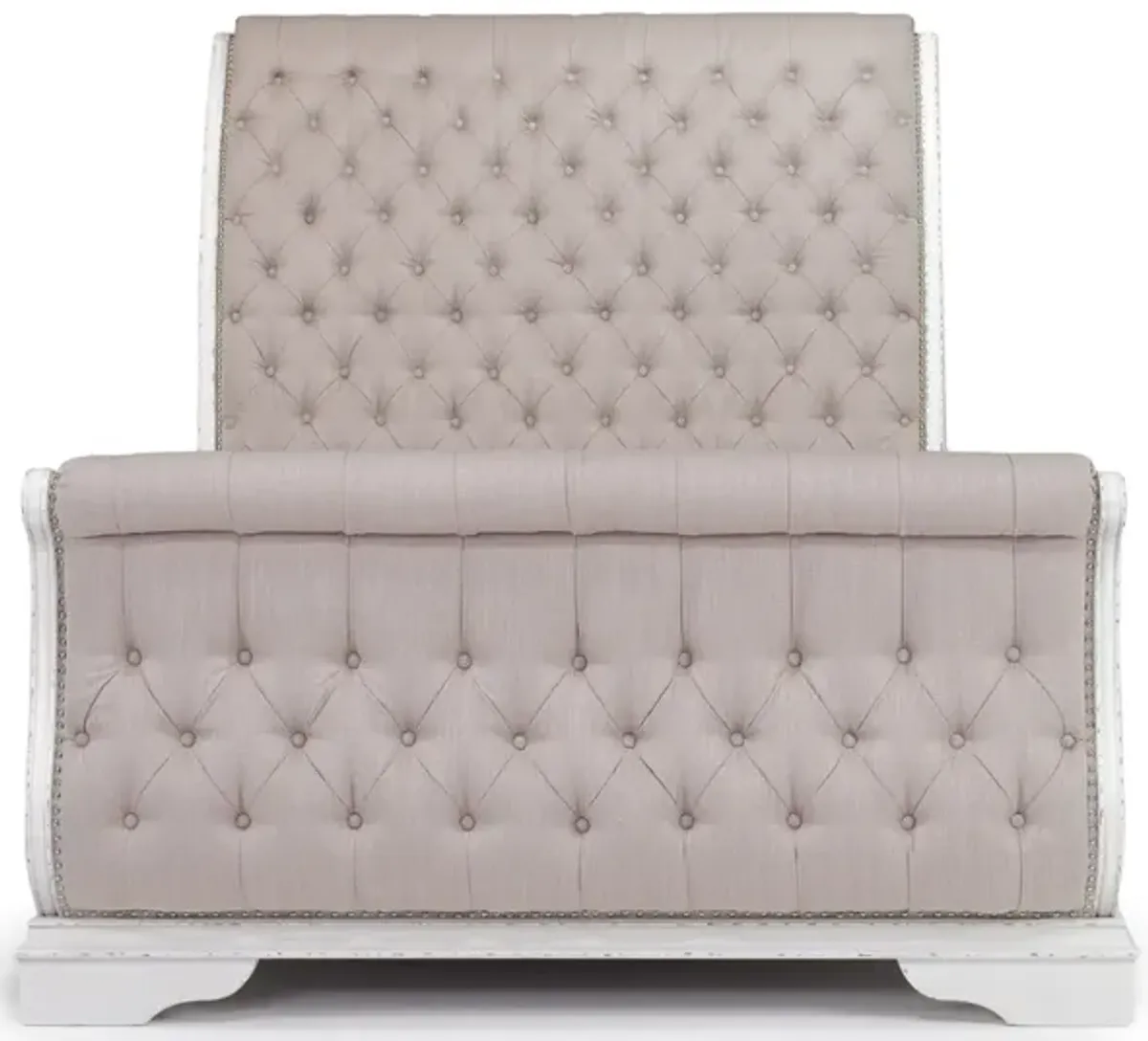 Bellevue Sleigh Bed in Antique White, Queen