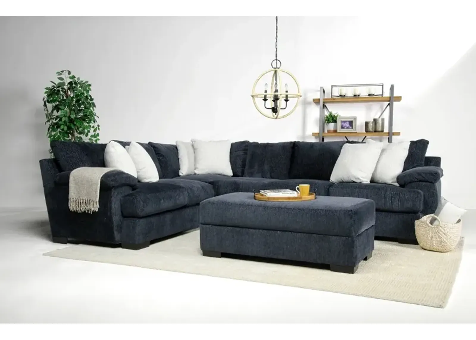 Bermuda Tux Sofa Sectional, Right Facing, Down - Custom Order