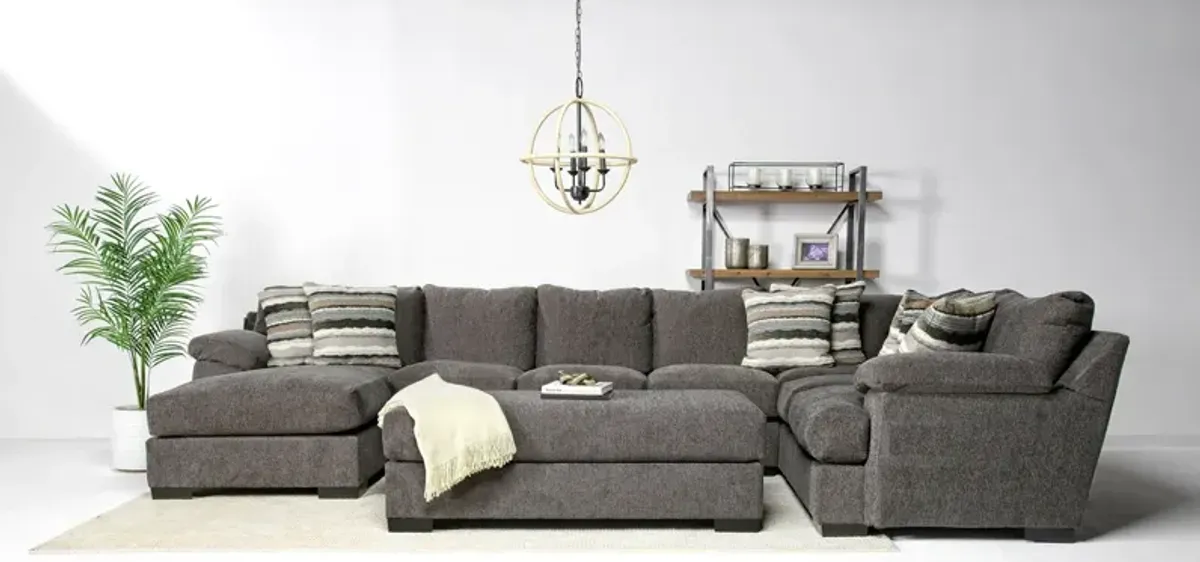 Bermuda Tux Sofa Chaise Sectional, Left Facing, Down - Custom Order