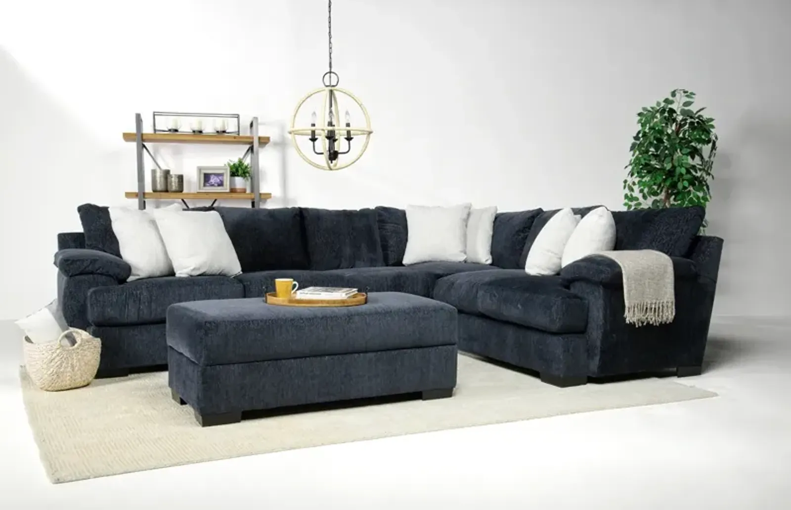 Bermuda Tux Sofa Sectional, Right Facing - Custom Order