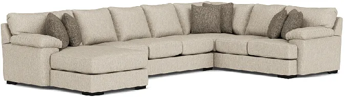 Bermuda Tux Sofa Chaise Sectional, Left Facing - Custom Order