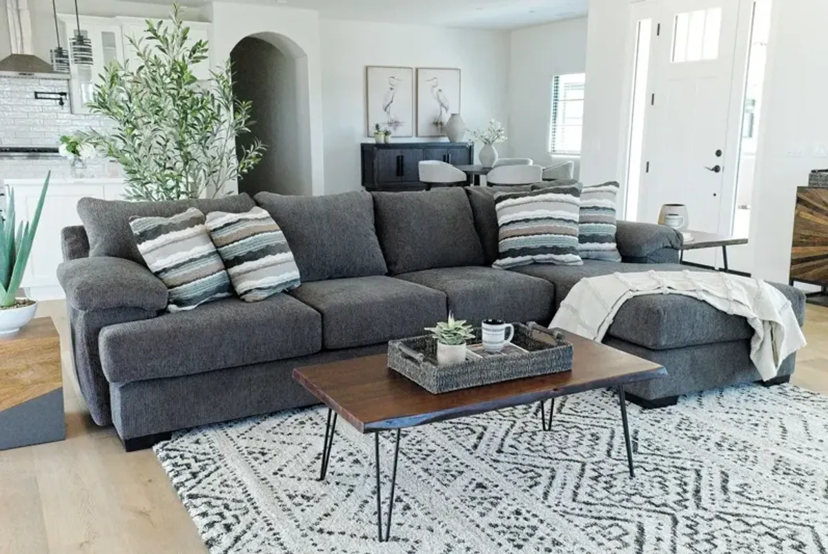 Bermuda XL Sofa Chaise in Victory Sterling, Right Facing, Down