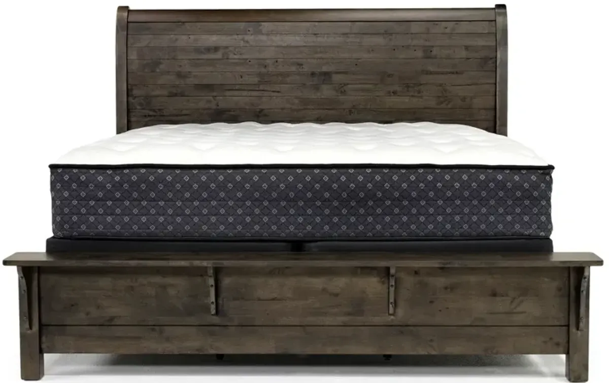 Blue Ridge Panel Bed in Rustic Gray, CA King