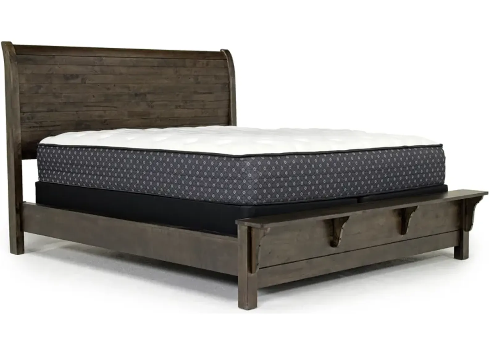 Blue Ridge Panel Bed in Rustic Gray, CA King