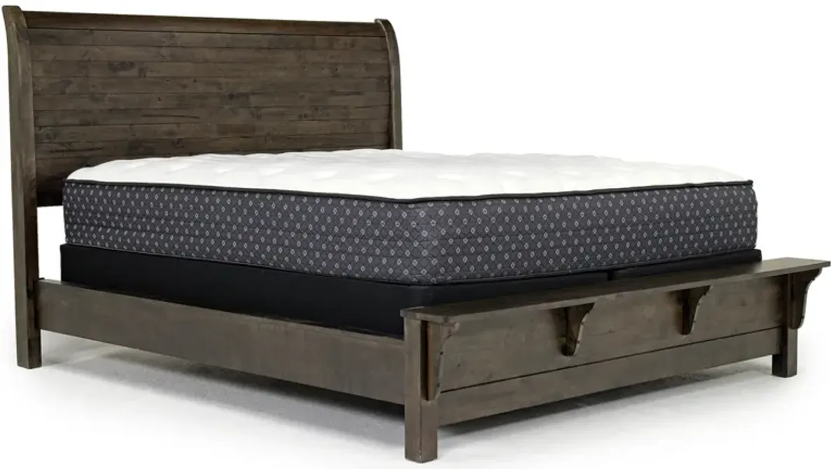 Blue Ridge Panel Bed in Rustic Gray, CA King