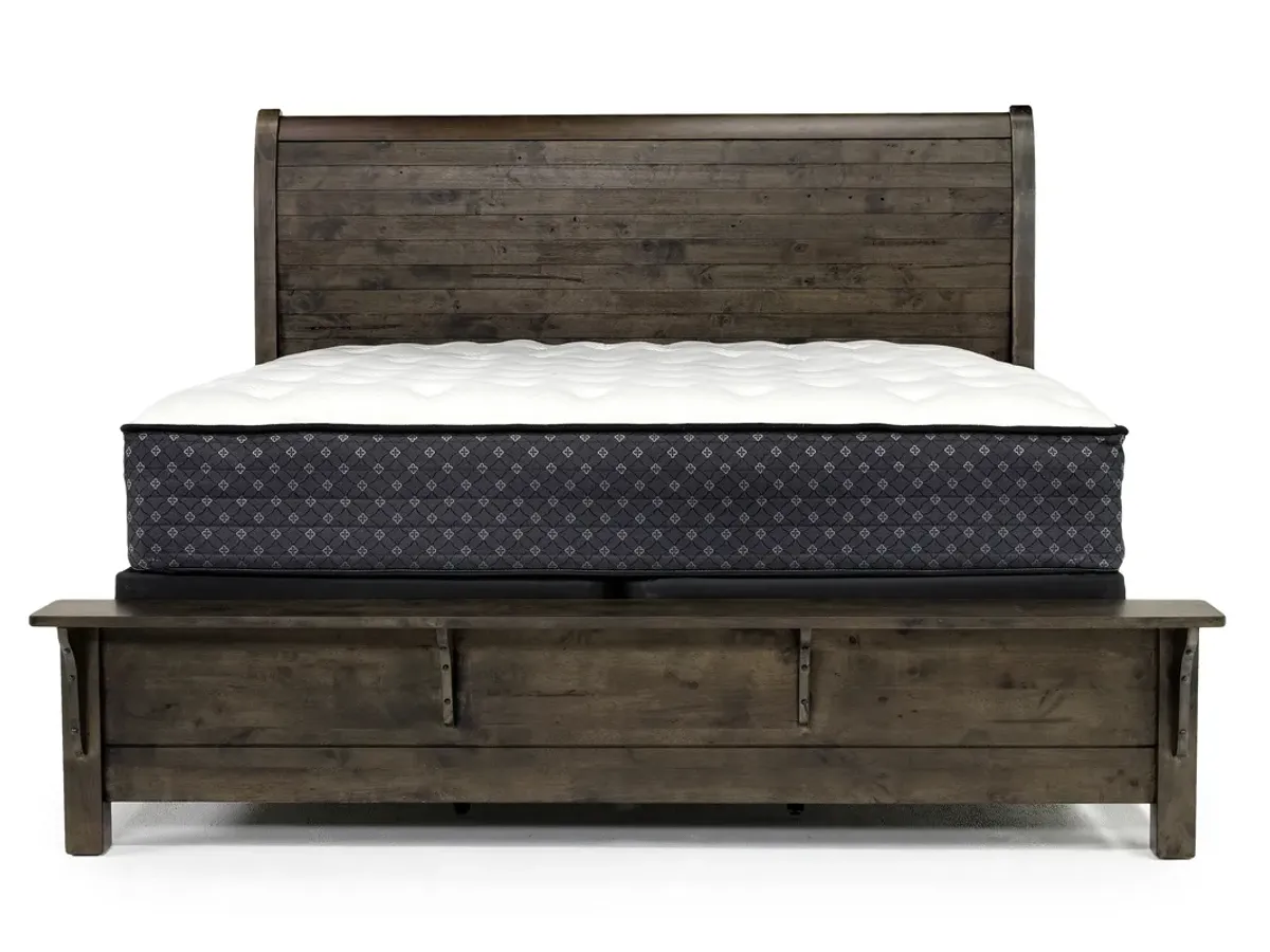 Blue Ridge Panel Bed in Rustic Gray, Eastern King