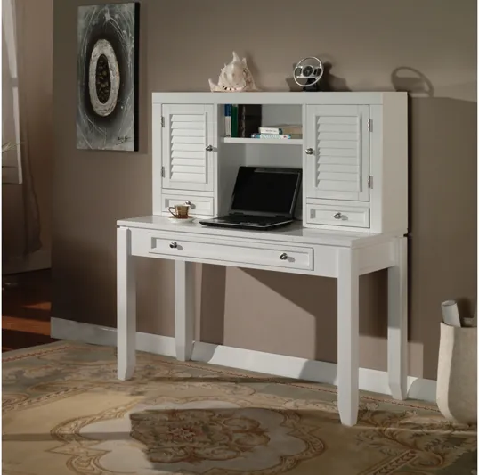 Boca Office Desk & Hutch in White