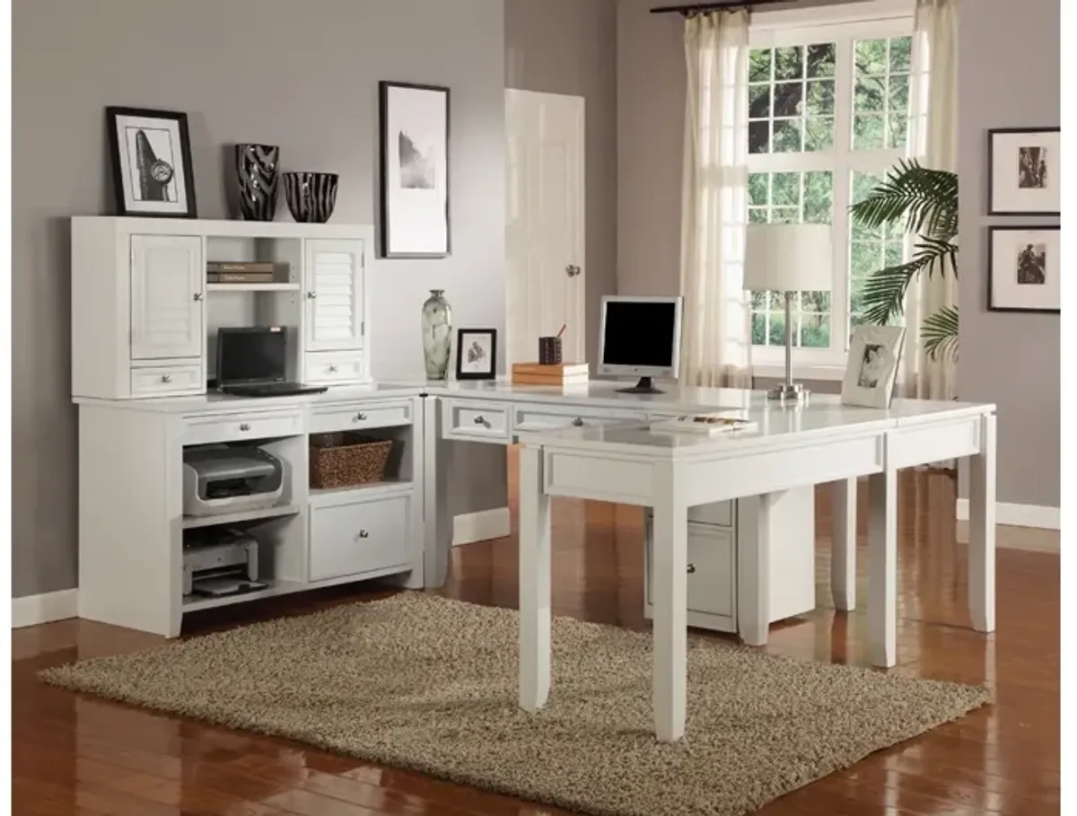 Boca Credenza & Hutch in White