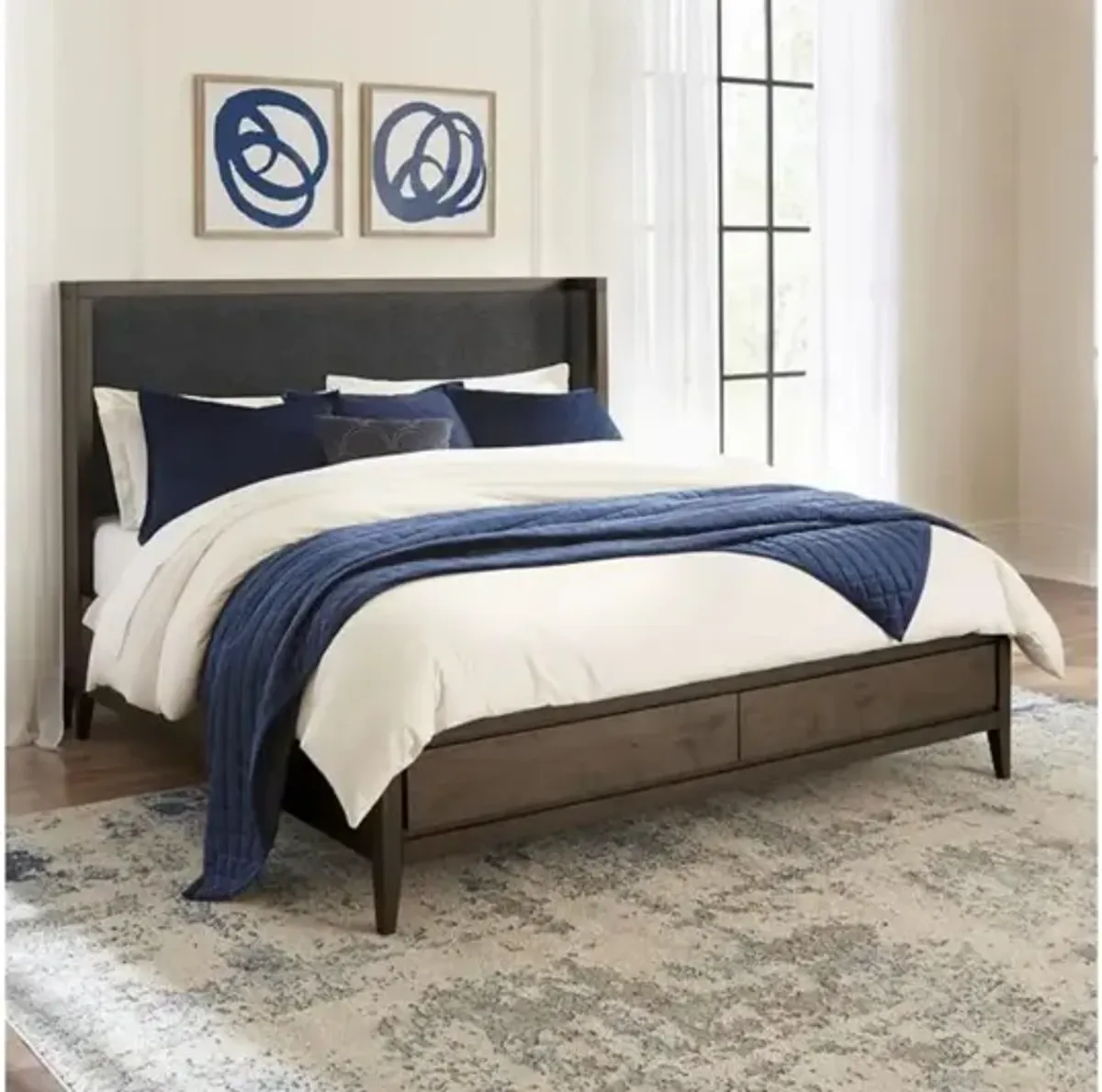 Boracay Panel Bed w/ Storage in Wild Oats Brown, Queen