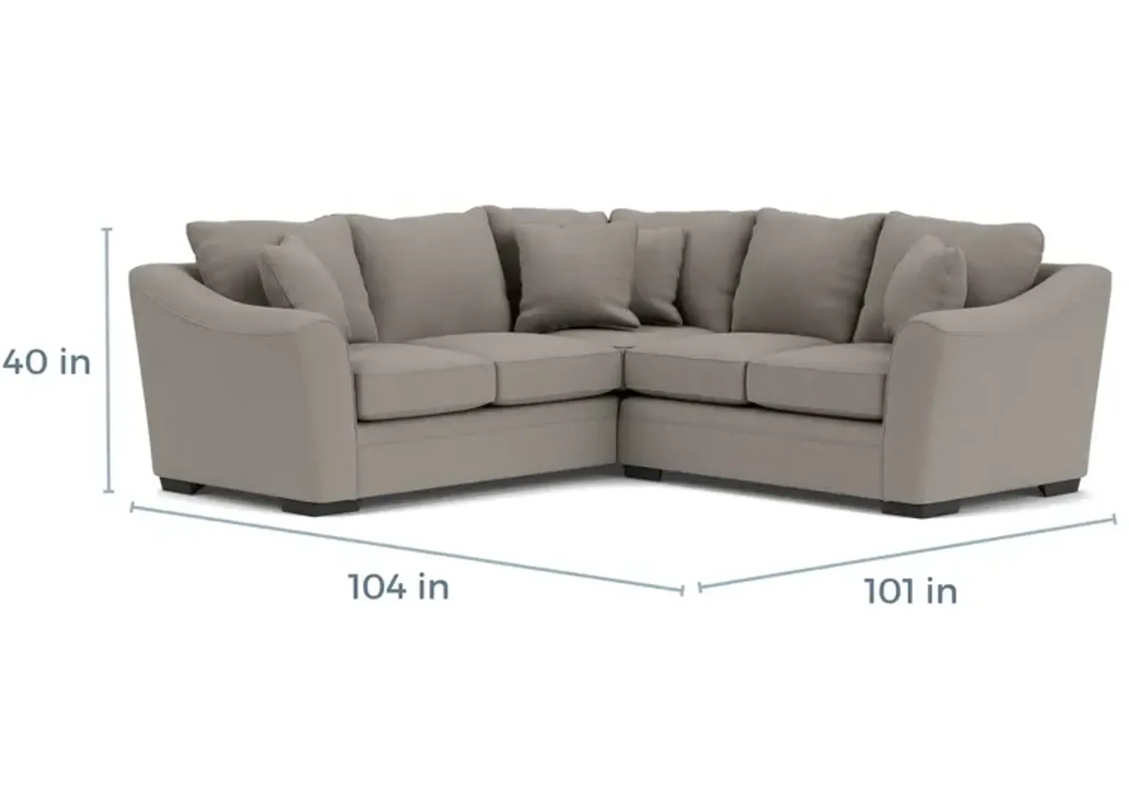 Brazil Tux Loveseat Sectional, Right Facing - Custom Order