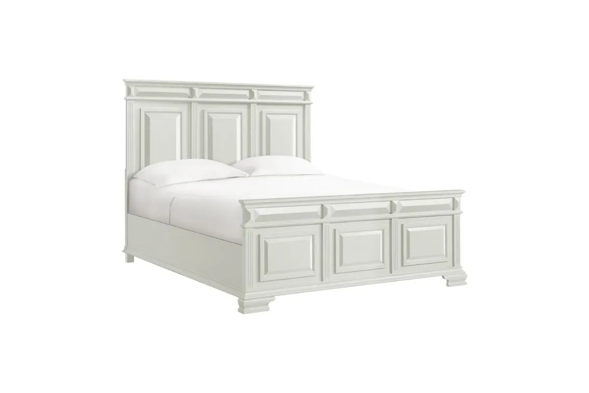 Bridgestone Panel Bed in Antique White, Eastern King