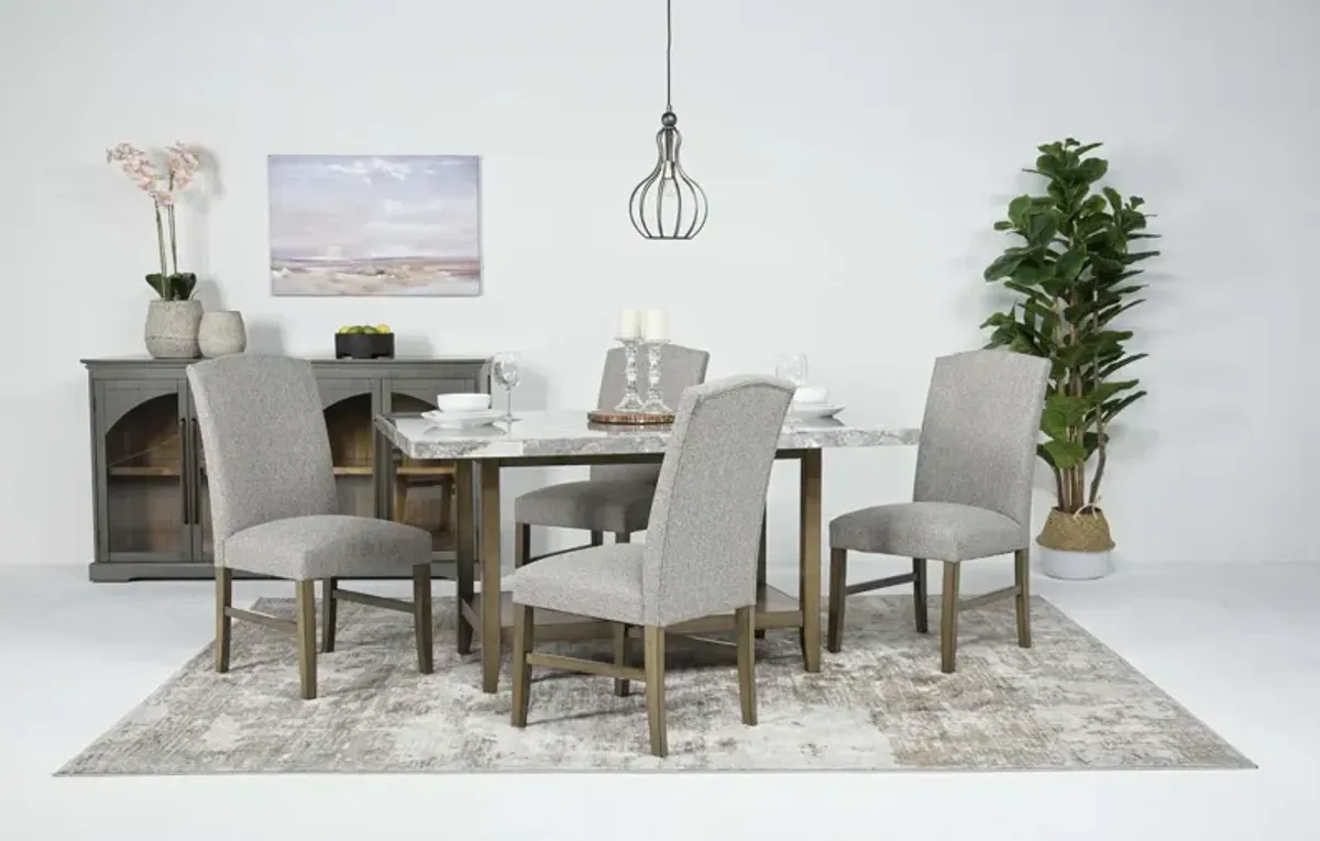 Brighton Dining Table & 4 Chairs in Gray