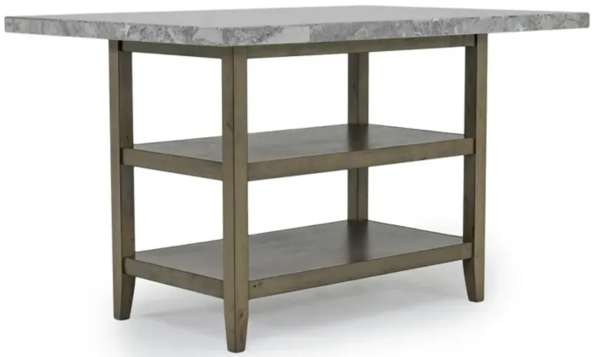 Brighton Counter Height Dining Table & 4 Stools in Gray