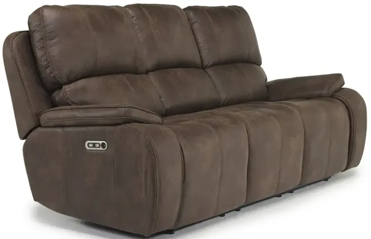 Brookings 2 Power Sofa & Console Loveseat in Brown