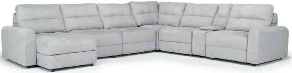 Bryce 7 Piece Power Slider Storage Sofa Chaise Sectional in Savannah Coin, Left Facing