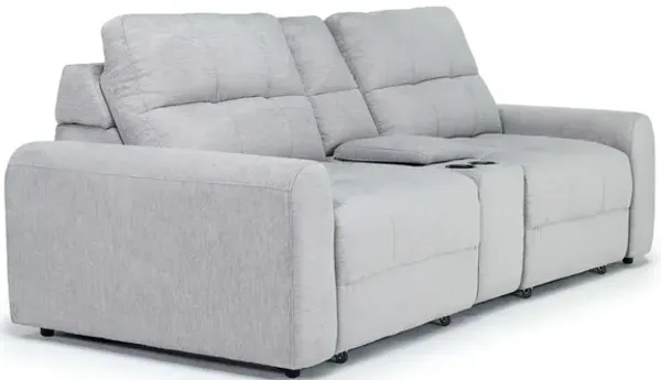 Bryce Power Slider Console Loveseat in Savannah Coin