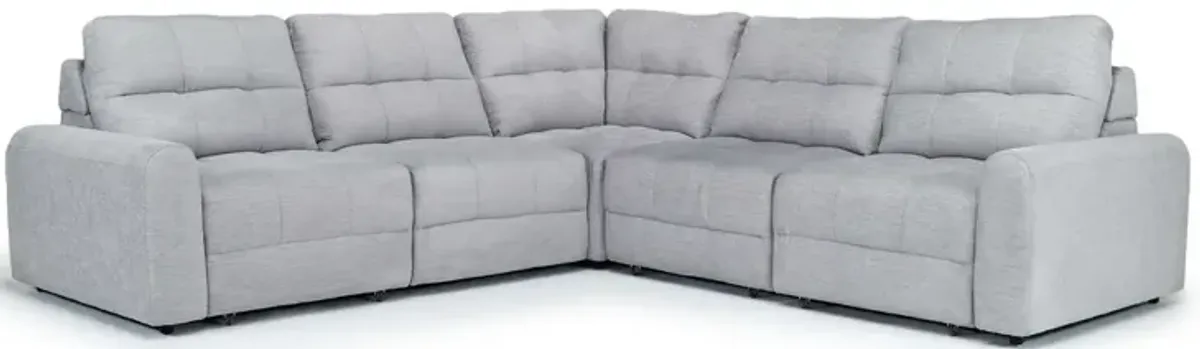 Bryce 5 Piece Power Slider Sectional in Savannah Coin