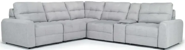 Bryce 6 Piece Power Slider Sectional in Savannah Coin