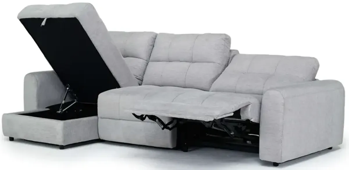 Bryce Power Storage Sofa Chaise in Savannah Coin, Left Facing