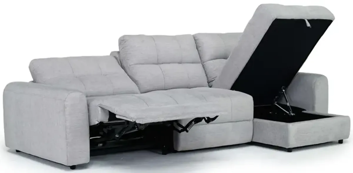 Bryce Power Storage Sofa Chaise in Savannah Coin, Right Facing