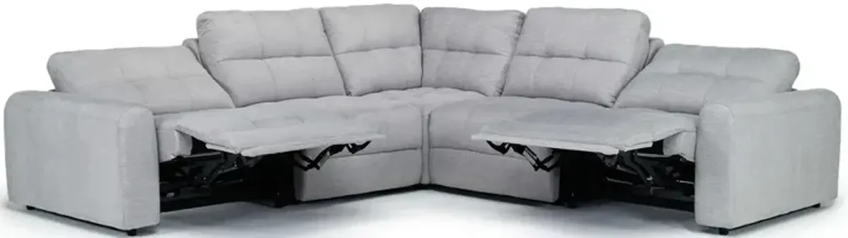 Bryce 5 Piece Power Sectional in Savannah Coin