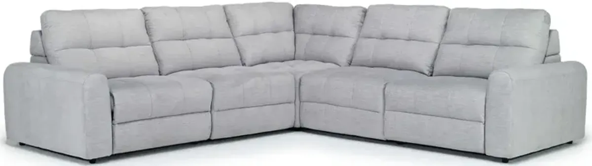 Bryce 5 Piece Power Sectional in Savannah Coin