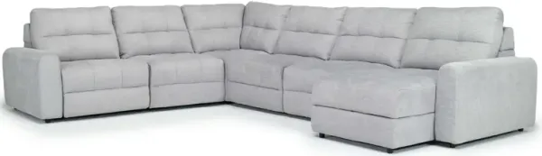 Bryce 6 Piece Power Storage Chaise Sectional in Savannah Coin, Right Facing