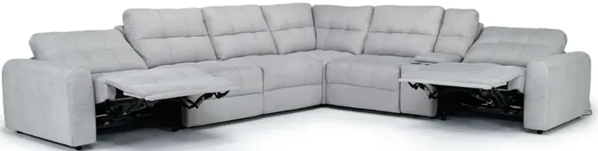 Bryce 7 Piece Power Sectional in Savannah Coin