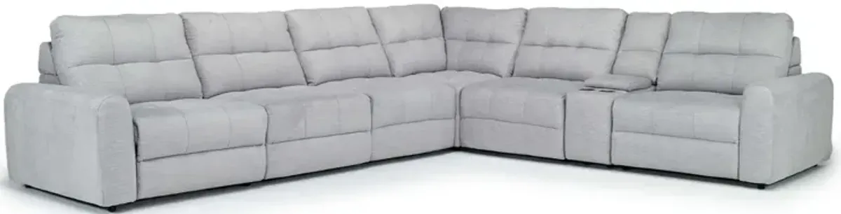 Bryce 7 Piece Power Sectional in Savannah Coin