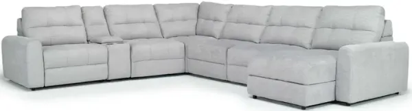 Bryce 7 Piece Power Storage Chaise Sectional in Savannah Coin, Right Facing