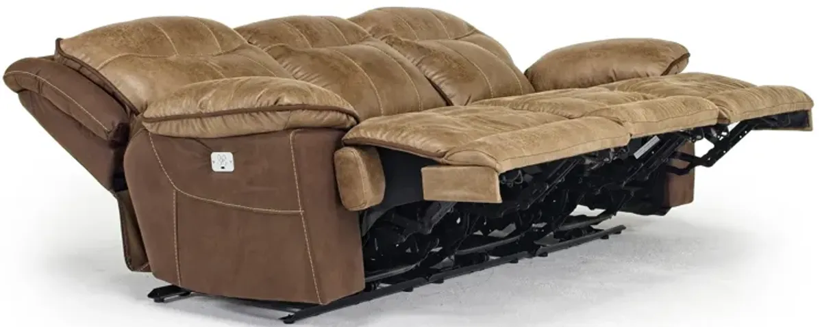 Bubba 2 Power Sofa w/ Armless Recliner & 2 Power Loveseat in Brown